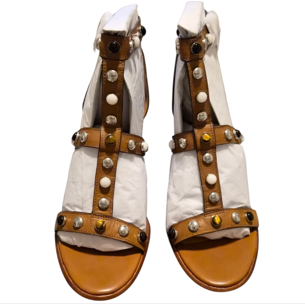 Coach Waverly Studded Leather Heels Women’s 10B - New In Box - Picture 2 of 6